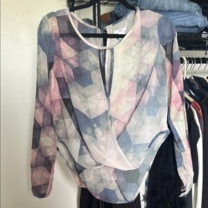 Geometric Patterned Women's Top